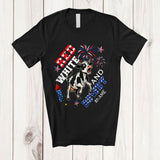 MacnyStore - Personalized Red White And Rowdy; Amusing 4th Of July Cow Custom Name Farmer Patriotic T-Shirt