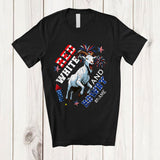 MacnyStore - Personalized Red White And Rowdy; Amusing 4th Of July Goat Custom Name Farmer Patriotic T-Shirt