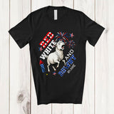 MacnyStore - Personalized Red White And Rowdy; Amusing 4th Of July Sheep Custom Name Farmer Patriotic T-Shirt
