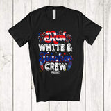 MacnyStore - Personalized Red White And Teacher Crew; Proud 4th Of July Custom Name Teacher Patriotic T-Shirt