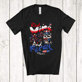 MacnyStore - Personalized Red Wine And Feral; Joyful 4th Of July Custom Name Raccoon US Flag; Patriotic T-Shirt