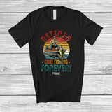 MacnyStore - Personalized Retired Gone Fishing Forever; Joyful Father's Day Custom Name Dad; Retirement T-Shirt