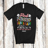 MacnyStore - Personalized Retro Best Lunch Lady Ever; Awesome Custom Name Jobs Proud; Family Group T-Shirt