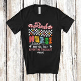 MacnyStore - Personalized Retro Best Nurse Ever; Awesome Custom Name Jobs Proud; Family Group T-Shirt