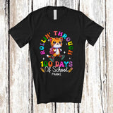 MacnyStore - Personalized Rollin' Through 100 Days Of School; Adorable Custom Name Kitten; Students Teacher T-Shirt