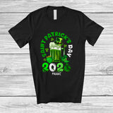 MacnyStore - Personalized Saint Patrick's Day 2026; Lovely Leprechaun Beer Glasses; Custom Name Drinking T-Shirt