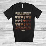 MacnyStore - Personalized Same Heart Inside; Amazing Black History Month Groovy; Custom Name Afro African T-Shirt