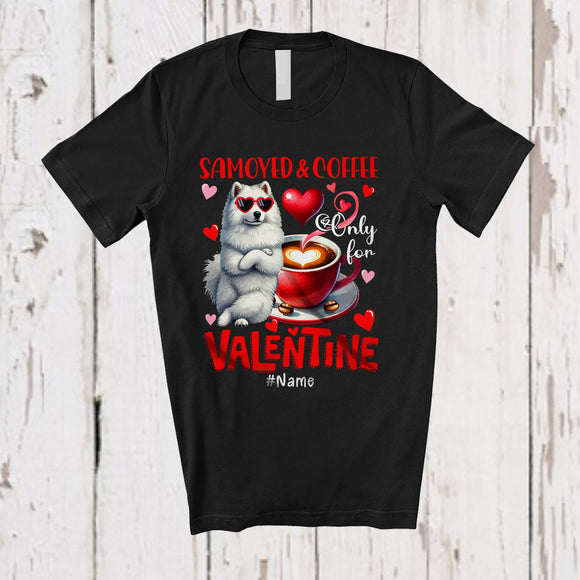 MacnyStore - Personalized Samoyed And Coffee Only For Valentine; Lovely Custom Name Single; Animal T-Shirt