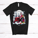 MacnyStore - Personalized Santa Driving Tractor; Merry Christmas Custom Name Tractor Driver; Family T-Shirt