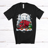 MacnyStore - Personalized Santa Driving Truck; Merry Christmas Custom Name Truck Driver; Family T-Shirt