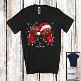 MacnyStore - Personalized Santa Game Controller; Awesome Christmas Lights Gaming; Custom Name Gamer T-Shirt