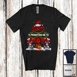 MacnyStore - Personalized Santa Is Promoting Me To Mom; Merry Christmas Santa Tree; Custom Name Family T-Shirt