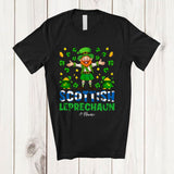 MacnyStore - Personalized Scottish Leprechaun; Awesome St. Patrick's Day Custom Name Scottish; Shamrocks Family T-Shirt