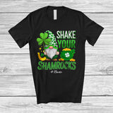 MacnyStore - Personalized Shake Your Shamrocks; Sarcastic St. Patrick's Day Custom Name Adult Gnome T-Shirt