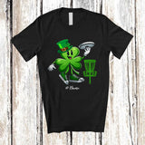MacnyStore - Personalized Shamrock Playing Disc Golf; Amusing St. Patrick's Day Irish; Custom Name Sport Player T-Shirt