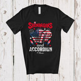 MacnyStore - Personalized Shenanigans And Accordion; Lovely 4th Of July Custom Name Accordion Player; Patriotic T-Shirt