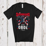 MacnyStore - Personalized Shenanigans And Oboe; Lovely 4th Of July Custom Name Oboe Player; Patriotic T-Shirt
