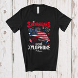 MacnyStore - Personalized Shenanigans And Xylophone; Lovely 4th Of July Custom Name Xylophone Player; Patriotic T-Shirt