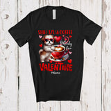 MacnyStore - Personalized Shih Tzu And Coffee Only For Valentine; Lovely Custom Name Single; Animal T-Shirt