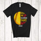 MacnyStore - Personalized Shut Up I'm Doing Game Changer; Proud Father's Day Custom Name Softball Player T-Shirt