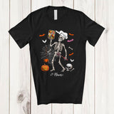 MacnyStore - Personalized Skeleton Lunch Lady; Horror Halloween Custom Name Lunch Lady Squad Job Proud T-Shirt