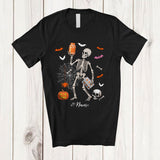 MacnyStore - Personalized Skeleton Pharmacist; Horror Halloween Custom Name Pharmacist Squad Job Proud T-Shirt