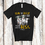 MacnyStore - Personalized Slap An Idiot Day; Lovely Mother's Day Custom Name Farmer Cow; Farm Animal T-Shirt