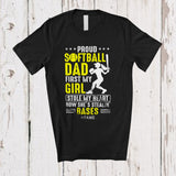 MacnyStore - Personalized Softball Dad Girl Stole My Heart; Amazing Father's Day Custom Name Player Family T-Shirt