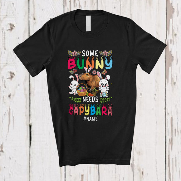 MacnyStore - Personalized Some Bunny Needs Capybara; Wonderful Easter Custom Name Bunny Capybara; Family T-Shirt