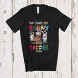 MacnyStore - Personalized Some Bunny Needs Coffee; Wonderful Easter Custom Name Bunny Coffee; Family T-Shirt