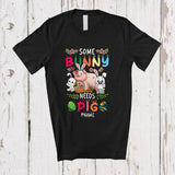 MacnyStore - Personalized Some Bunny Needs Pig; Wonderful Easter Custom Name Bunny Pig Farm Farmer; Family T-Shirt