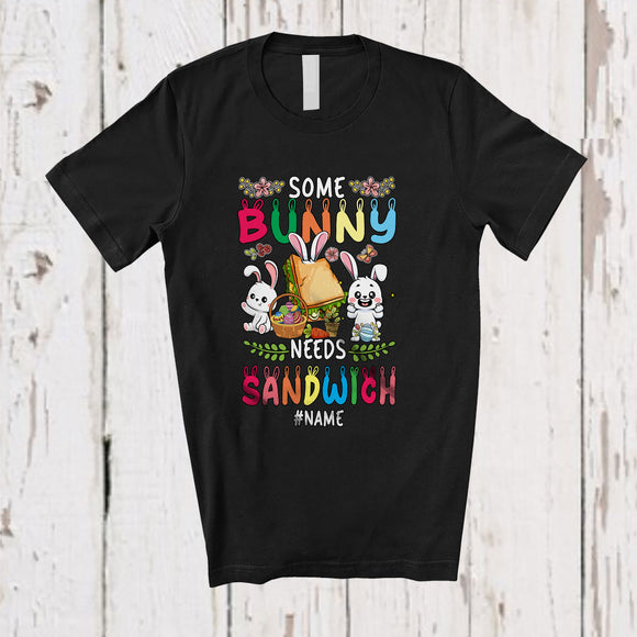 MacnyStore - Personalized Some Bunny Needs Sandwich; Wonderful Easter Custom Name Bunny Sandwich; Family T-Shirt