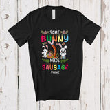 MacnyStore - Personalized Some Bunny Needs Sausage; Wonderful Easter Custom Name Bunny Sausage; Family T-Shirt