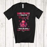 MacnyStore - Personalized Sometimes I Talk To Myself We Both Laugh; Lovely Custom Name Octopus Animal T-Shirt