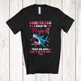 MacnyStore - Personalized Sometimes I Talk To Myself We Both Laugh; Lovely Custom Name Shark Animal T-Shirt