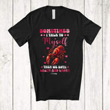 MacnyStore - Personalized Sometimes I Talk To Myself We Both Laugh; Lovely Custom Name Shrimp Animal T-Shirt