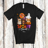 MacnyStore - Personalized Spooky Squad; Lovely Halloween Pumpkin Ghost Boo Hamster Animal Lover; Family T-Shirt