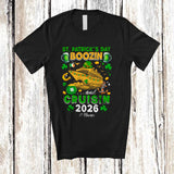 MacnyStore - Personalized St. Patrick's Day Boozin And Cruisin 2026; Joyful Custom Name Drinking; Family T-Shirt