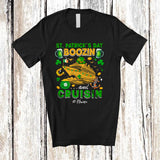 MacnyStore - Personalized St. Patrick's Day Boozin And Cruisin; Joyful Custom Name Drinking Drunker; Family T-Shirt