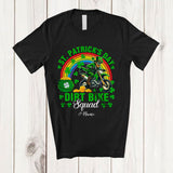 MacnyStore - Personalized St. Patrick's Day Dirt Bike Squad; Joyful Leprechaun Custom Name Dirt Bike Rider T-Shirt