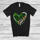 MacnyStore - Personalized St. Patrick's Day; Lovely Custom Name Leprechaun Corgi Heart Shape; Shamrock T-Shirt