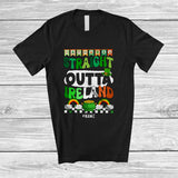 MacnyStore - Personalized Straight Outta Ireland; Awesome St. Patrick's Day Groovy; Custom Name Irish Proud T-Shirt