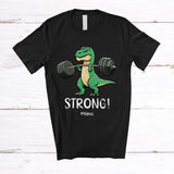 MacnyStore - Personalized Strong; Lovely Custom Name T-Rex Workout Weightlifting Body Building T-Shirt