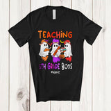MacnyStore - Personalized Teaching 5th Grade Boos; Joyful Halloween Back To School Custom Name Teacher T-Shirt