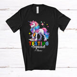MacnyStore - Personalized Testing Squad; Amazing Test Day Unicorn With Test Custom Name Teacher Student T-Shirt