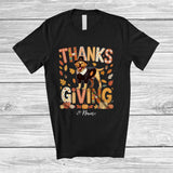 MacnyStore - Personalized Thanksgiving; Lovely Plaid Custom Name Pilgrim Labrador Retriever Owner; Fall Leaf T-Shirt
