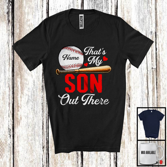 MacnyStore - Personalized That's My Son, Proud Mother's Day Custom Name Baseball Mom, Family T-Shirt