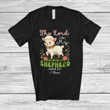 MacnyStore - Personalized The Lord Is My Shepherd; Custom Name Funny Sheep Jesus Lover Easter T-Shirt