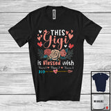 MacnyStore - Personalized This Gigi Blessed With Custom Name, Adorable Mother's Day Flowers, Family T-Shirt
