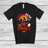 MacnyStore - Personalized This Is Bear Sheet; Scary Halloween Custom Name Witch Bear Moon; Family T-Shirt